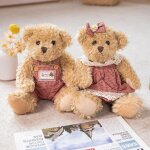 Ours en peluche mignon, couple d'ours, poupée de compagnon chaleureux, poupée de lit pour filles, cadeau ... Ours en peluche mignon, couple d'ours, poupée de compagnon chaleureux, poupée de lit pour filles, cadeau ...