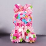 Ours en roses pour d�coration de f�te, cadeau en mousse pour la saint valentin, cadeau pour petite amie, ...