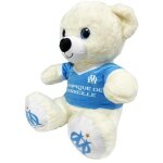 Ourson peluche g�ante om - 1 m�tre - collection officielle olympique de marseille