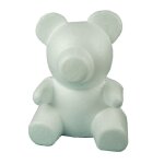 Ourson en roses artificielles, 1 pice, fausses fleurs, moule en polystyrne, pour un cadeau de mariage, ...