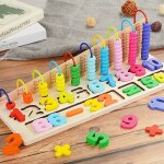 Outils d'enseignement de comptage num�rique pour enfants de la maternelle, cadre de calcul boulier, puzzle, ...