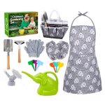 Outils de jardin colorés et amusants pour enfants, comprend un arrosoir, un râteau, une paire de gants, ... Outils de jardin colorés et amusants pour enfants, comprend un arrosoir, un râteau, une paire de gants, ...