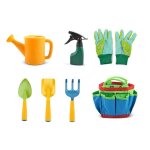 Outils de jardinage, ensemble de jeu de jardin prscolaire pour enfants avec arrosoir, gants de jardinage, ...