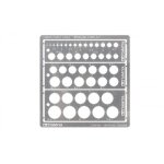 Outillage maquette gabarits de gravure ronds - tamiya 74150 - - tamiya