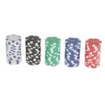 Pack de 100 jetons de poker de 4cm, 11. 5 grammes, cartes d'approvisionnement pour casino, jeton de jeu ...