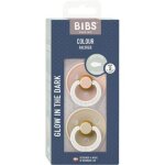 Pack de 2 sucettes colour caoutchouc sym�trique phosphorescente 6 mois + blush et vanilla - bibs