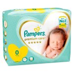 Pack 30 couches pampers premium care taille 0 (de 1 kg a 2, 5 kg)