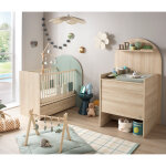 Pack chambre b�b� evolutif ¿ lit b�b� 120x60 transformable en 90x190 + commode a langer evolutive en ...