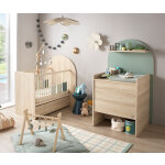 Pack chambre b�b� evolutif ¿ lit b�b� 120x60 transformable en 90x190 + commode a langer evolutive en ...