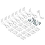Pack economique de coffres - forts pour tiroirs et portes d'armoires, 8 pi�ces, blanc, reer 71070
