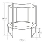 Pack premium trampoline 305cm r?versible bleu / vert adela?de + filet, ?chelle, b?che et kit d'ancrage ...