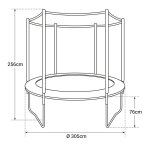 Pack premium trampoline 305cm r?versible vert / bleu adela?de + filet, ?chelle, b?che et kit d'ancrage ...