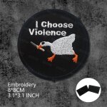 La paix n'a jamais et une option, ecusson de canard, emblme amusant brod avec support de fixation ...