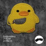 La paix n'a jamais et une option, ecusson de canard, emblme amusant brod avec support de fixation ...