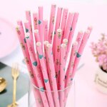 Pailles en papier jetables pour enfants, 25 pi�ces / ensemble, kawaii, sir�ne, coquille d'hippocampe, ...