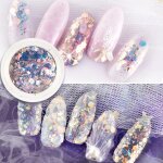 Paillettes brillantes pour dcoration des ongles, accessoires pour salon de manucure, maquillage, fournitures ...