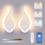 Une paire 2. 4g t�l�commande applique murale int�rieur led 10w dimmable 3 temp�rature de couleur lampe ...