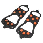 Paire de crampons a 8 goujons anti - drapant pour la glace, chaussures a crampons, neige, escalade, ...