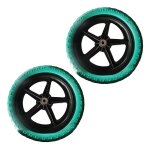 Paire de roues de rechange pour draisienne, legeres, antiderapantes, pour reparation de velo( vert)