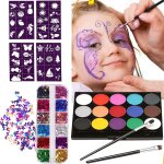 Palette de maquillage enfants 15 couleurs visage peinture kits de peinture faciale non - toxiques pour ... Palette de maquillage enfants 15 couleurs visage peinture kits de peinture faciale non - toxiques pour ...