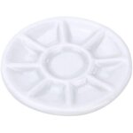 Palette de mlange en cramique blanche 1:12, jouet pour maison de poupe, scne miniature, modle, plat ...