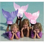 Palmes de natation en forme de sir�ne pour enfants, chaussures de sports aquatiques, 1 pi�ce