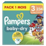Pampers baby - dry la patpatrouille taille 3, 234 couches 6 - 10kg