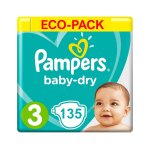 Pampers baby - dry taille 3 135 couches (6 - 10 kg)