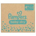 198 couches pampers baby - dry, taille 4 + , 10 - 15 kg