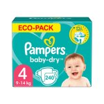 Pampers baby - dry taille 4 240 couches (9 - 14 kg)