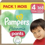 Pampers harmonie pants, taille 4, 168 couches - culottes