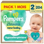 Pampers harmonie, taille 2, 204 couches