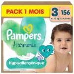 Pampers harmonie, taille 3, 156 couches
