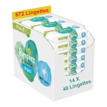 Pampers lingettes aqua harmonie 672 lingettes 14 paquets de 48 lingettes