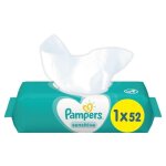 Pampers lingettes bebe sensitive - 52 lingettes