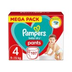 Pampers pants taille 4 baby - dry couches - culottes 107 couches (9 - 15 kg)