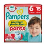 Pampers premium protection pants, taille 6, 15 couches - culottes