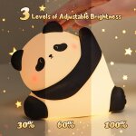 Panda veilleuse enfant tactile led, usb rechargeable veilleuse bébé en silicone a 3 modes luminosité ... Panda veilleuse enfant tactile led, usb rechargeable veilleuse bébé en silicone a 3 modes luminosité ...