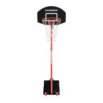 Panier de basket - ball sur pied 205 avec ballon et pompe rouge et noir