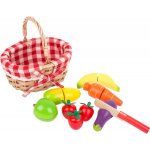 Un panier de fruits en bois a dcouper pour jouer a la cuisine