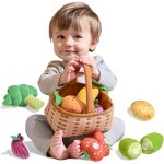 Panier a legumes jeux enfant, cosplay cuisine fournitures, concombre, tomates, carottes, pommes de terre, ...