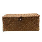 Panier en osier r�tro, bo�te de rangement pour produits cosm�tiques bijoux, epicerie, v�tements, jouets ...
