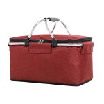 Panier de pique - nique pliable et portable, avec cadre en aluminium, rsistant et isol, avec poigne ...