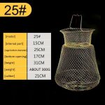 Panier a poisson pliable en acier, 1 pi�ce, portable en plein air, tiss� en fil, crabe de poisson, cage ...