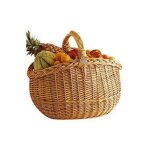 Panier a provisions en osier Panier a provisions en osier