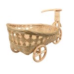 Panier de rangement en bambou tiss a la main, 1 pice, en forme de tricycle, conteneur pour fruits, ...