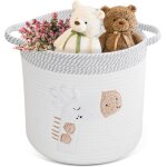 Panier rangement enfant: panier a linge bebe chevreuil avec poigne, grand panier en corde de coton, ...