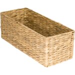 Panier de rangement salle de bain, panier tress en jacinthe d'eau jonc de mer38 x 15 x 14 cm