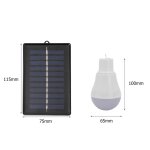 Panneau d'alimentation solaire portable 5v 15w 300lm, lampe a energie solaire, lampe de camping en plein ...