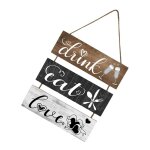 Panneau de porte suspendu en bois, plaque de cuisine, d�coration murale